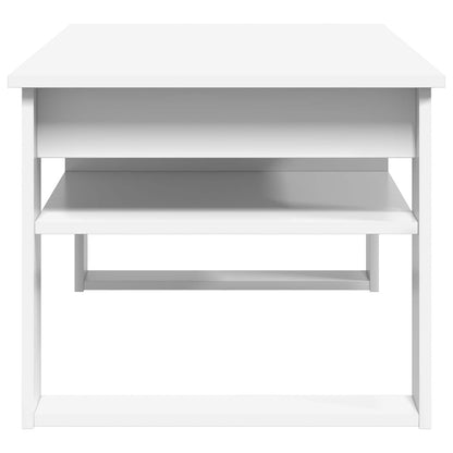vidaXL Couchtisch mit Speicher Weiß 96 x 54 x 44 cm Holzwerkstoff