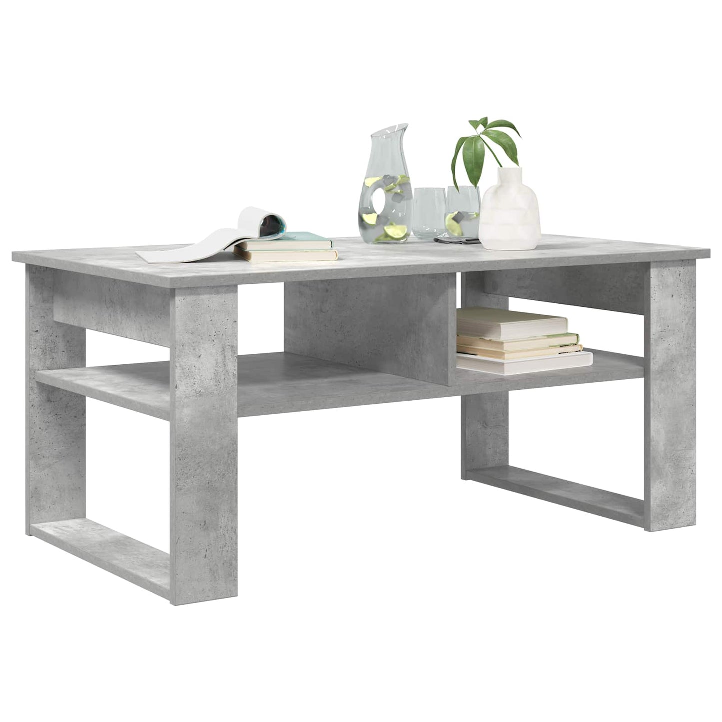 Couchtisch Beton Grau 96 x 54 x 44 cm Holzwerkstoff