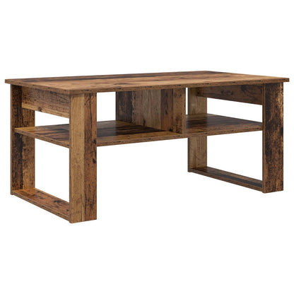Couchtisch mit Speicher Altholz 96 x 54 x 44 cm Holzwerkstoff