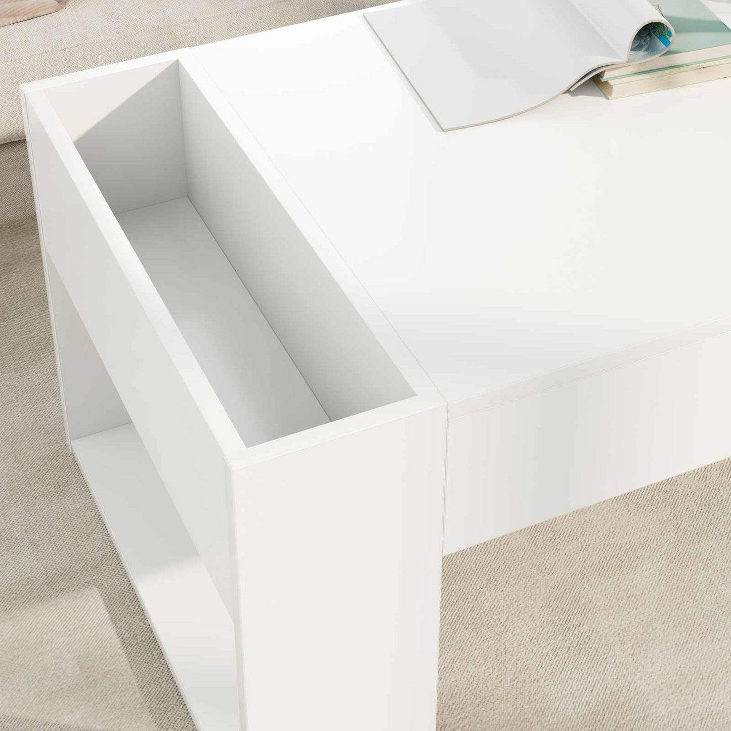 vidaXL Couchtisch Weiß 110 x 50 x 41 cm Holzwerkstoff