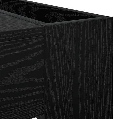 vidaXL Couchtisch Schwarz Eichen-Optik 110 x 50 x 41 cm Holzwerkstoff