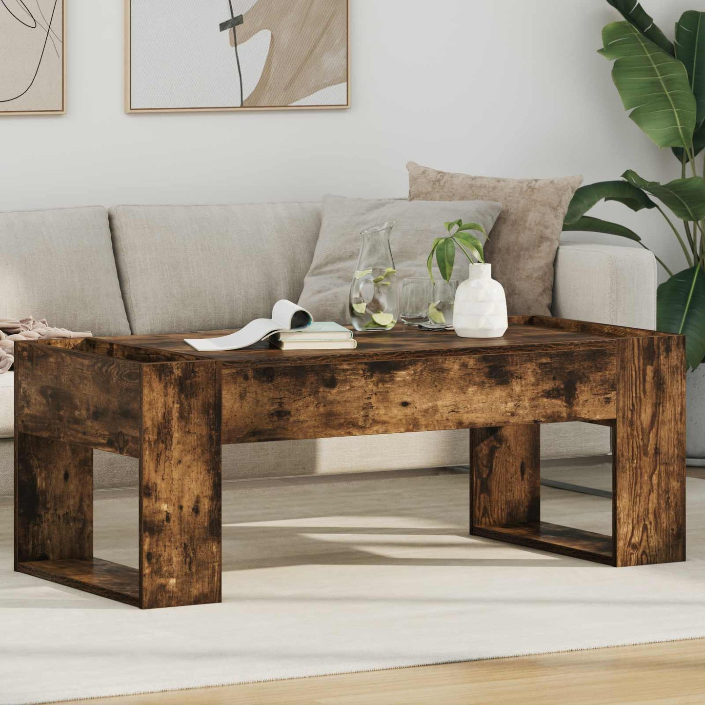 Couchtisch Geräucherte Eiche 110 x 50 x 41 cm Holzwerkstoff