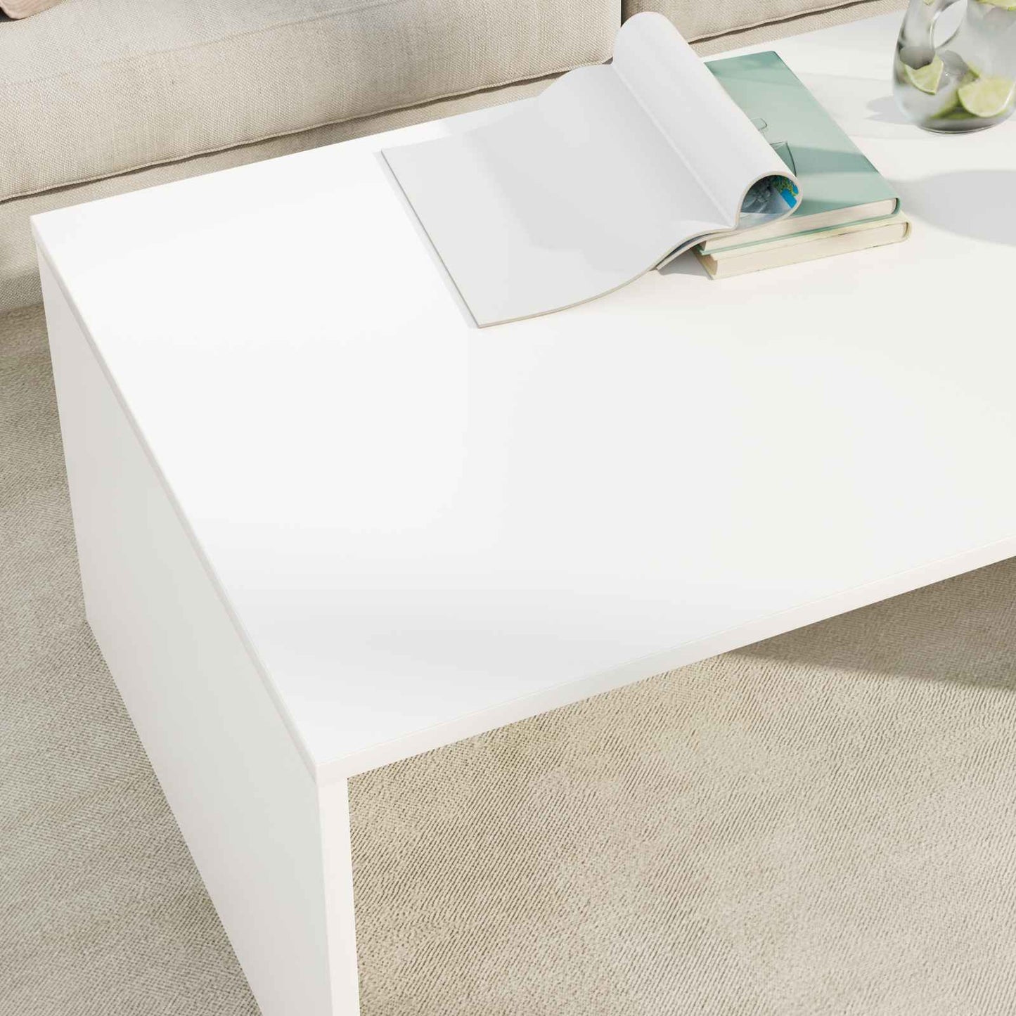 vidaXL Couchtisch Weiß 95 x 50 x 34 cm Holzwerkstoff