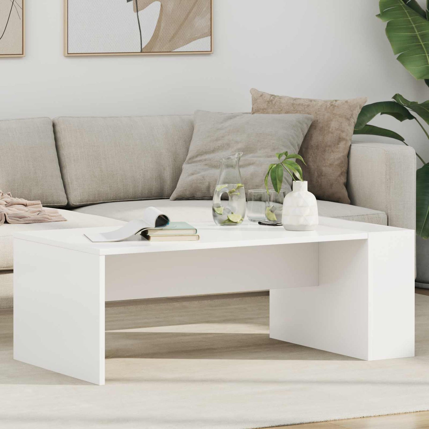 vidaXL Couchtisch Weiß 95 x 50 x 34 cm Holzwerkstoff
