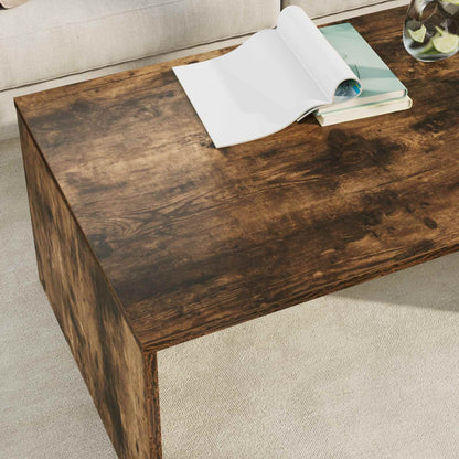 vidaXL Couchtisch Geräucherte Eiche 95 x 50 x 34 cm Holzwerkstoff