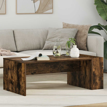 vidaXL Couchtisch Geräucherte Eiche 95 x 50 x 34 cm Holzwerkstoff
