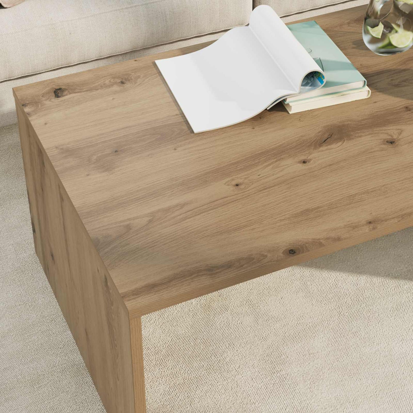Couchtisch Artisan-Eiche 95 x 50 x 34 cm Holzwerkstoff