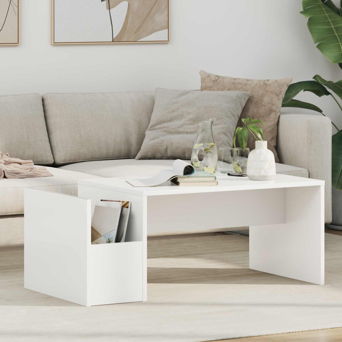 vidaXL Couchtisch Weiß 90 x 45 x 35 cm Holzwerkstoff