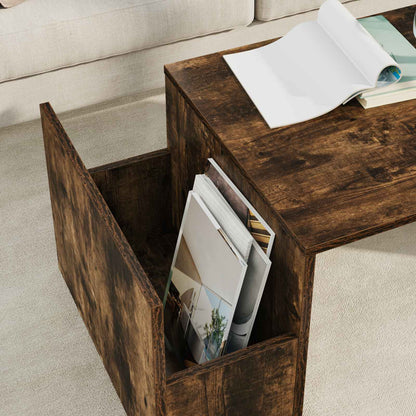 vidaXL Couchtisch Geräucherte Eiche 90 x 45 x 35 cm Holzwerkstoff