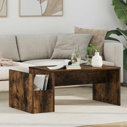 vidaXL Couchtisch Geräucherte Eiche 90 x 45 x 35 cm Holzwerkstoff