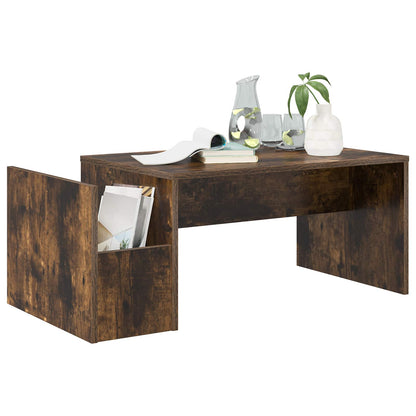 vidaXL Couchtisch Geräucherte Eiche 90 x 45 x 35 cm Holzwerkstoff