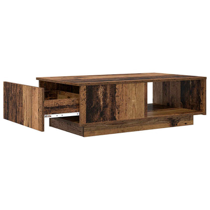 Couchtisch mit Schubladen Altholz 95 x 55 x 31 cm Holzwerkstoff