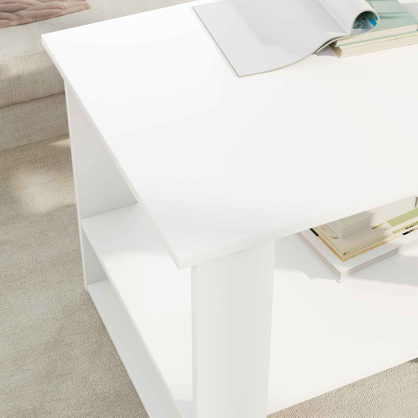 vidaXL Couchtisch Weiß 72 x 50 x 50 cm Holzwerkstoff