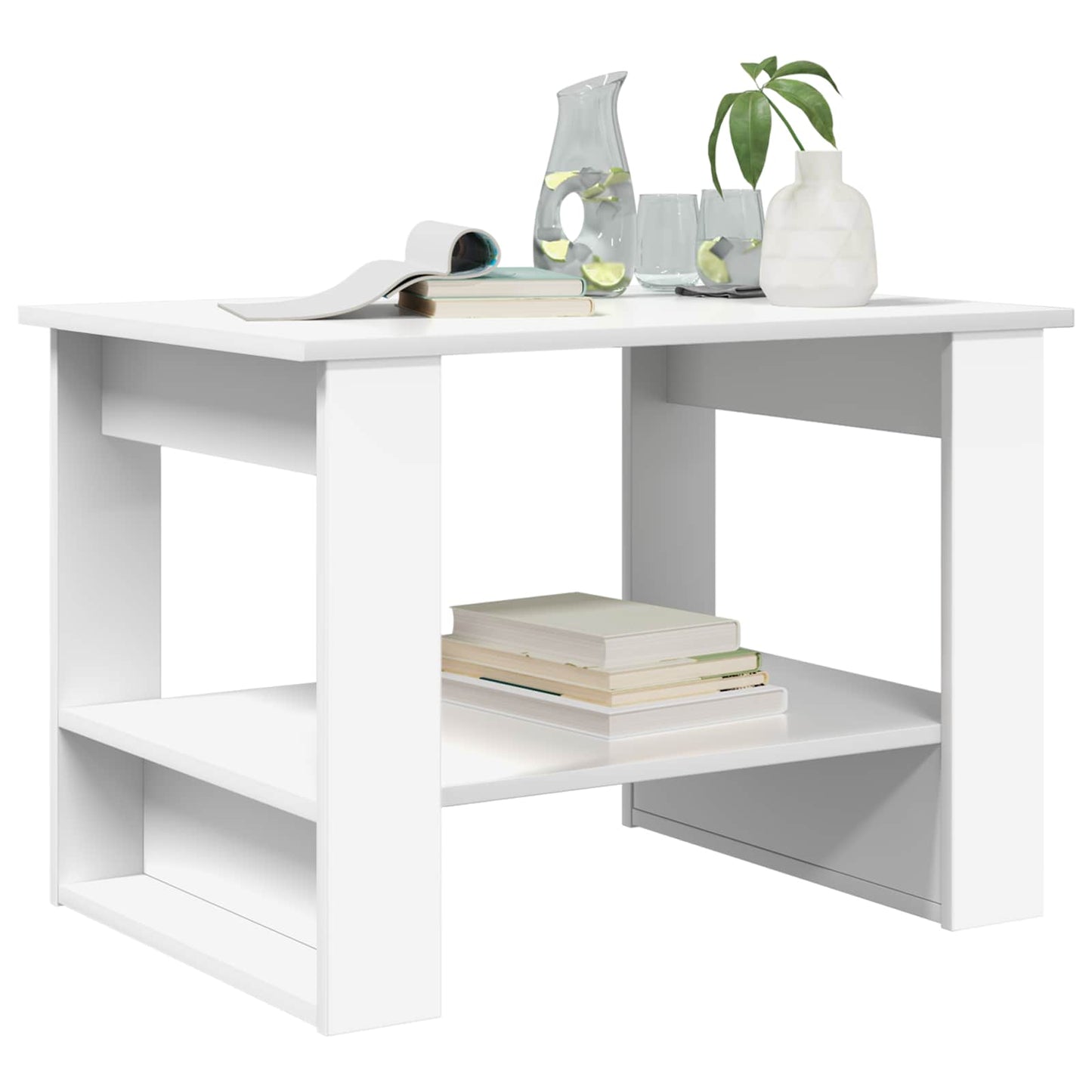 vidaXL Couchtisch Weiß 72 x 50 x 50 cm Holzwerkstoff