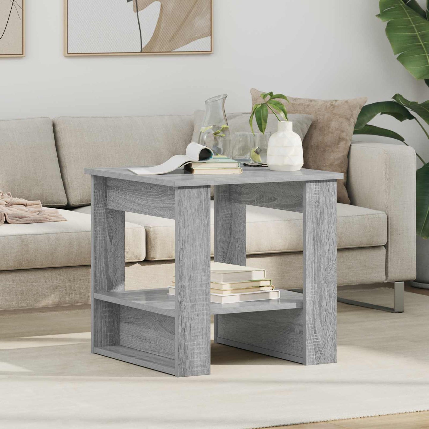 vidaXL Couchtisch Graues Sonoma 51 x 50 x 50 cm Holzwerkstoff