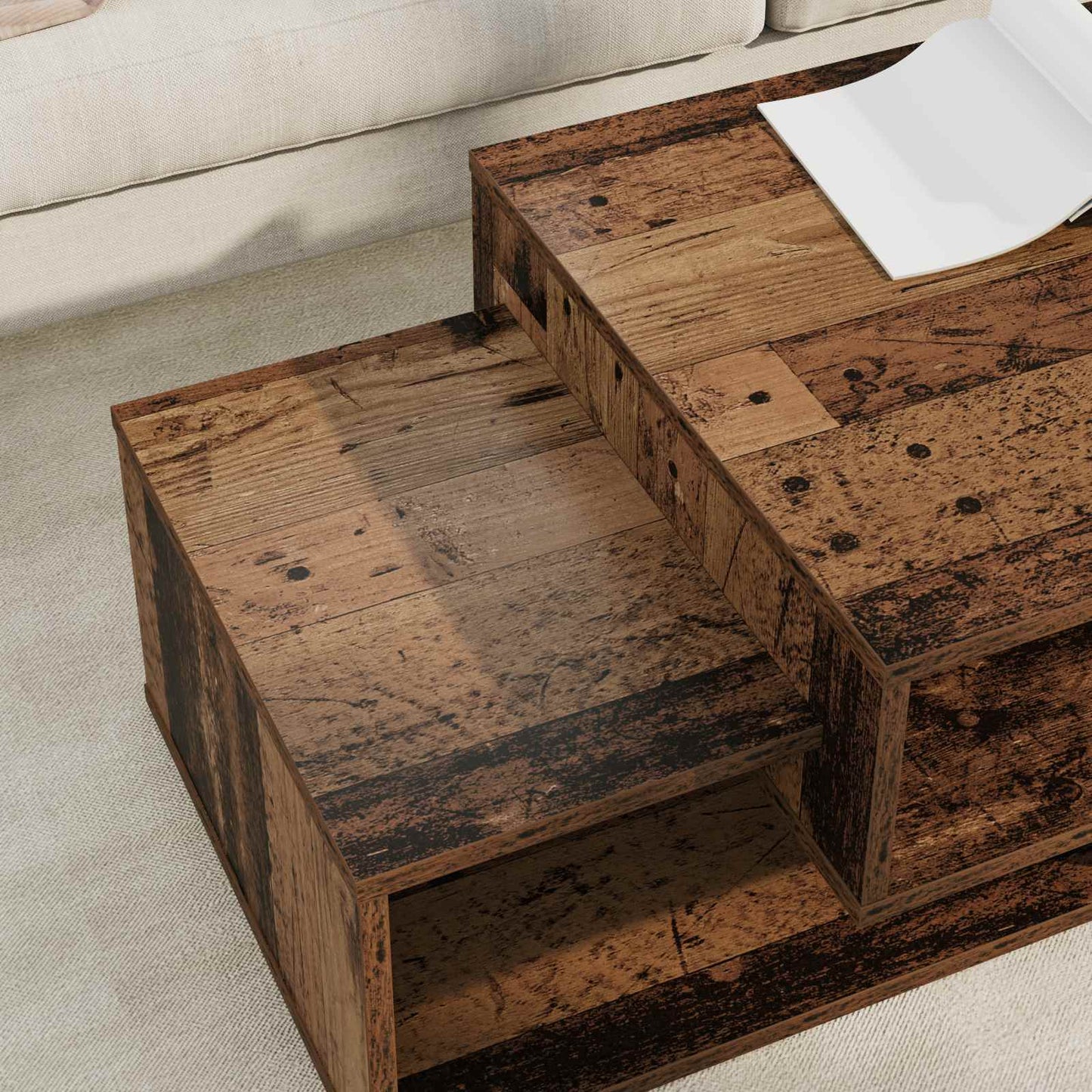 vidaXL Couchtisch Altholz 105 x 50 x 32,5 cm Holzwerkstoff