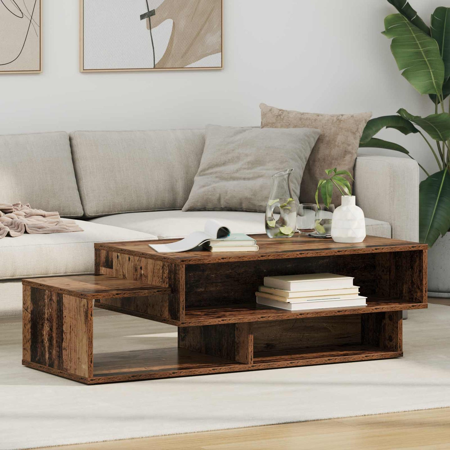 vidaXL Couchtisch Altholz 105 x 50 x 32,5 cm Holzwerkstoff