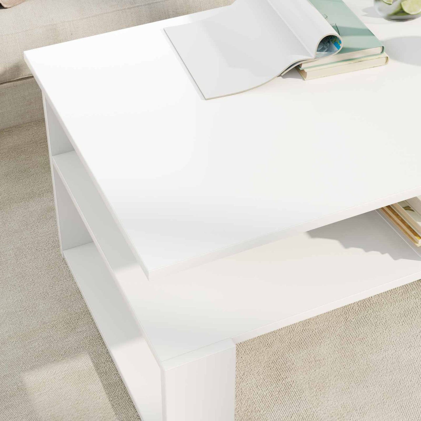 vidaXL Couchtisch Weiß 90 x 50 x 40 cm Holzwerkstoff