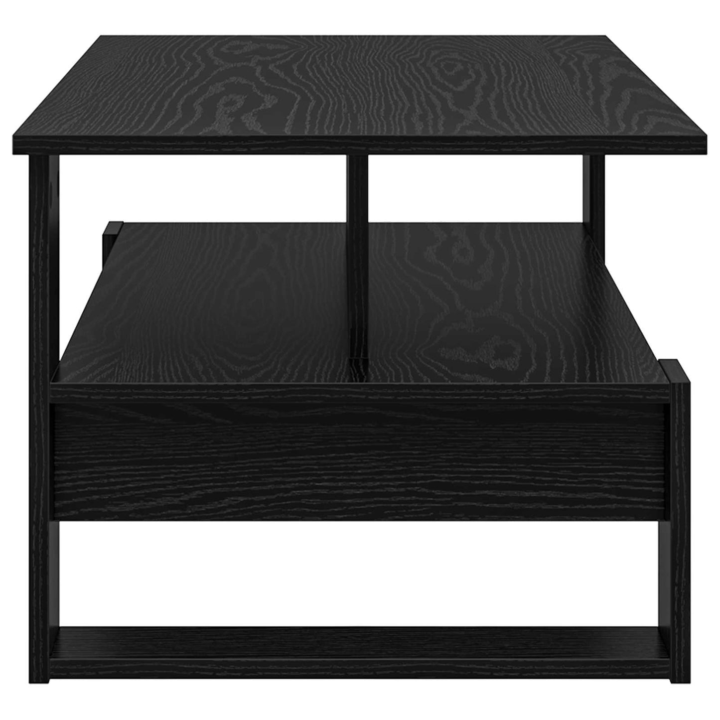 vidaXL Couchtisch Schwarz Eichen-Optik 90 x 50 x 40 cm Holzwerkstoff