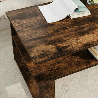 vidaXL Couchtisch Geräucherte Eiche 90 x 50 x 40 cm Holzwerkstoff
