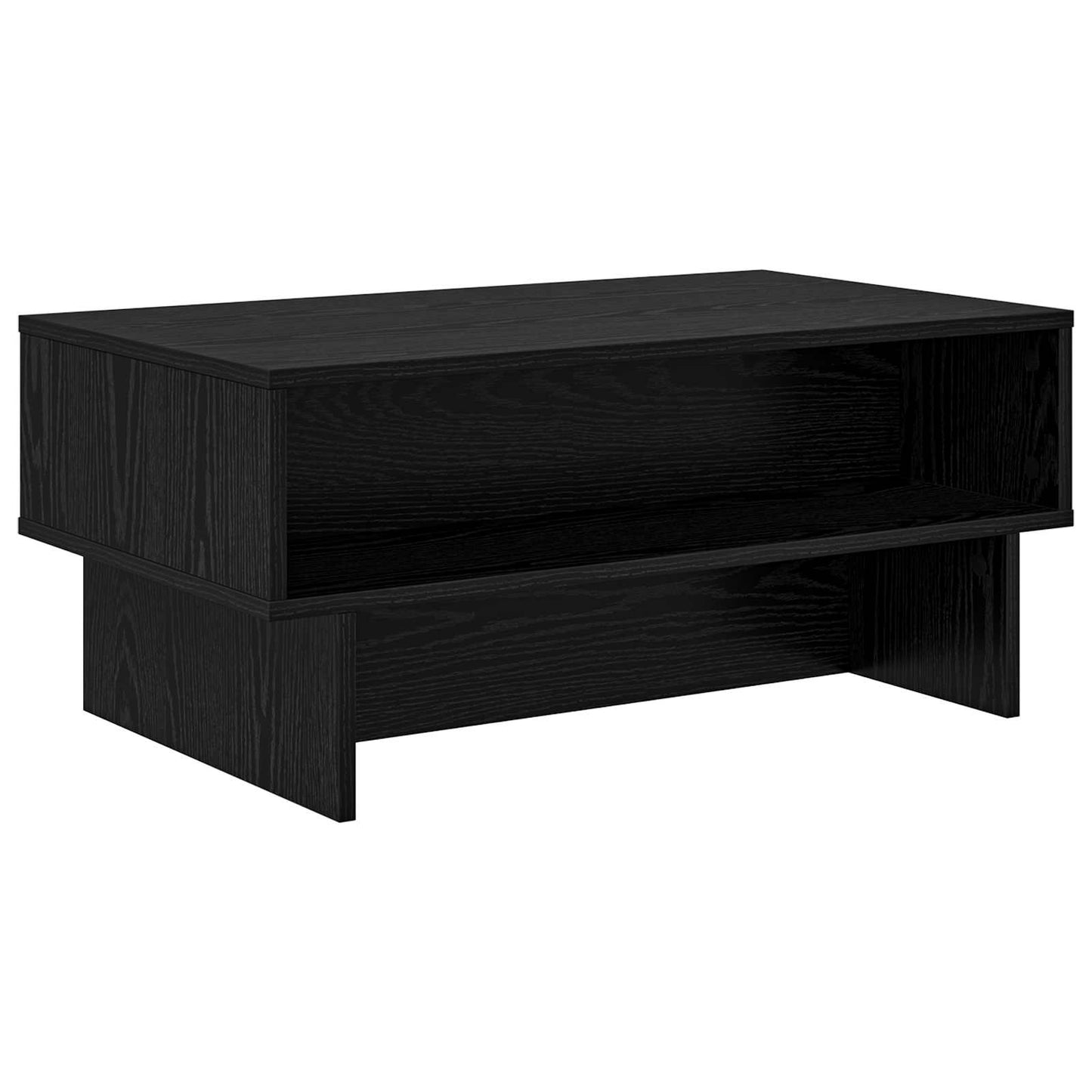 Couchtisch Schwarz Eichen-Optik 80 x 46 x 35 cm Holzwerkstoff
