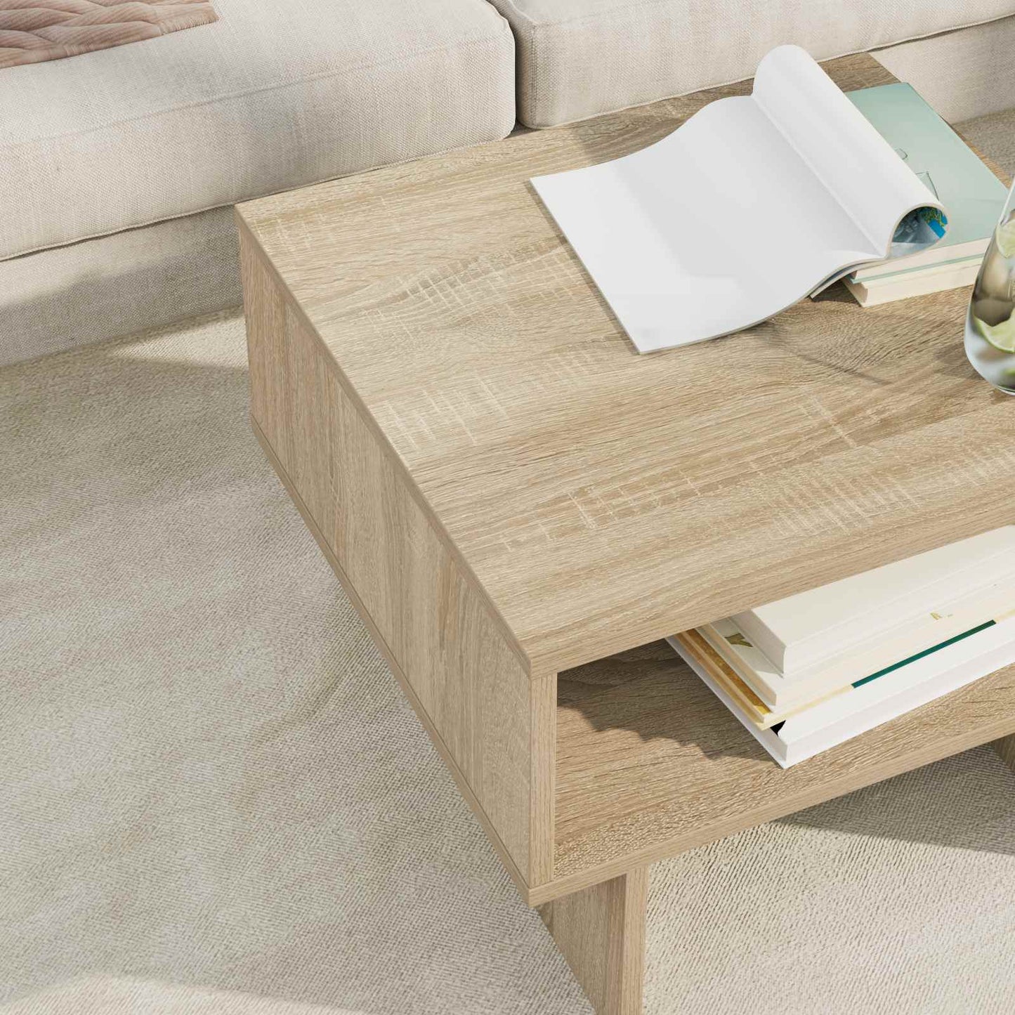 vidaXL Couchtisch Sonoma-Eiche 48 x 46 x 35 cm Holzwerkstoff