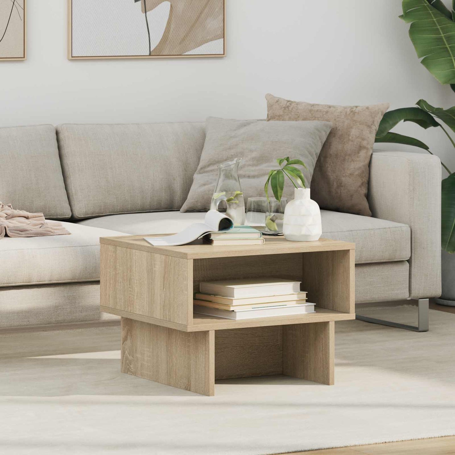 vidaXL Couchtisch Sonoma-Eiche 48 x 46 x 35 cm Holzwerkstoff