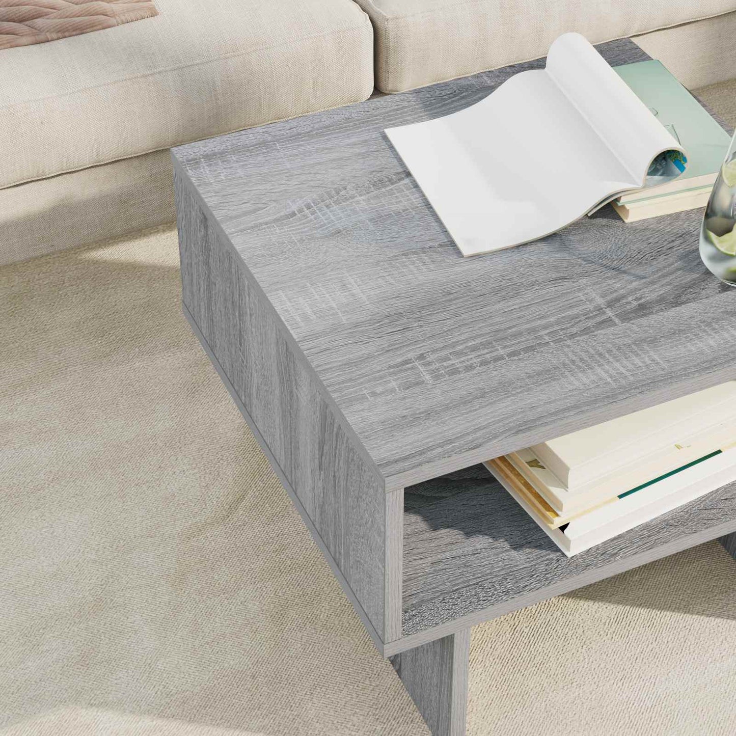 vidaXL Couchtisch Graues Sonoma 48 x 46 x 35 cm Holzwerkstoff