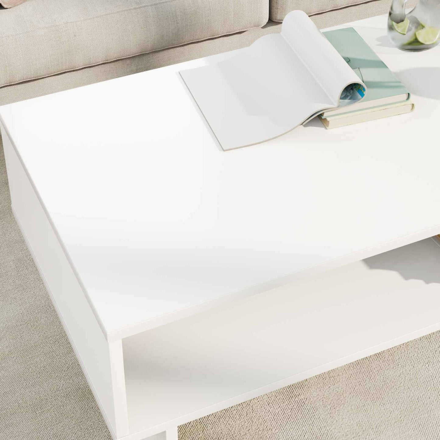 vidaXL Couchtisch Weiß 100 x 46 x 35 cm Holzwerkstoff