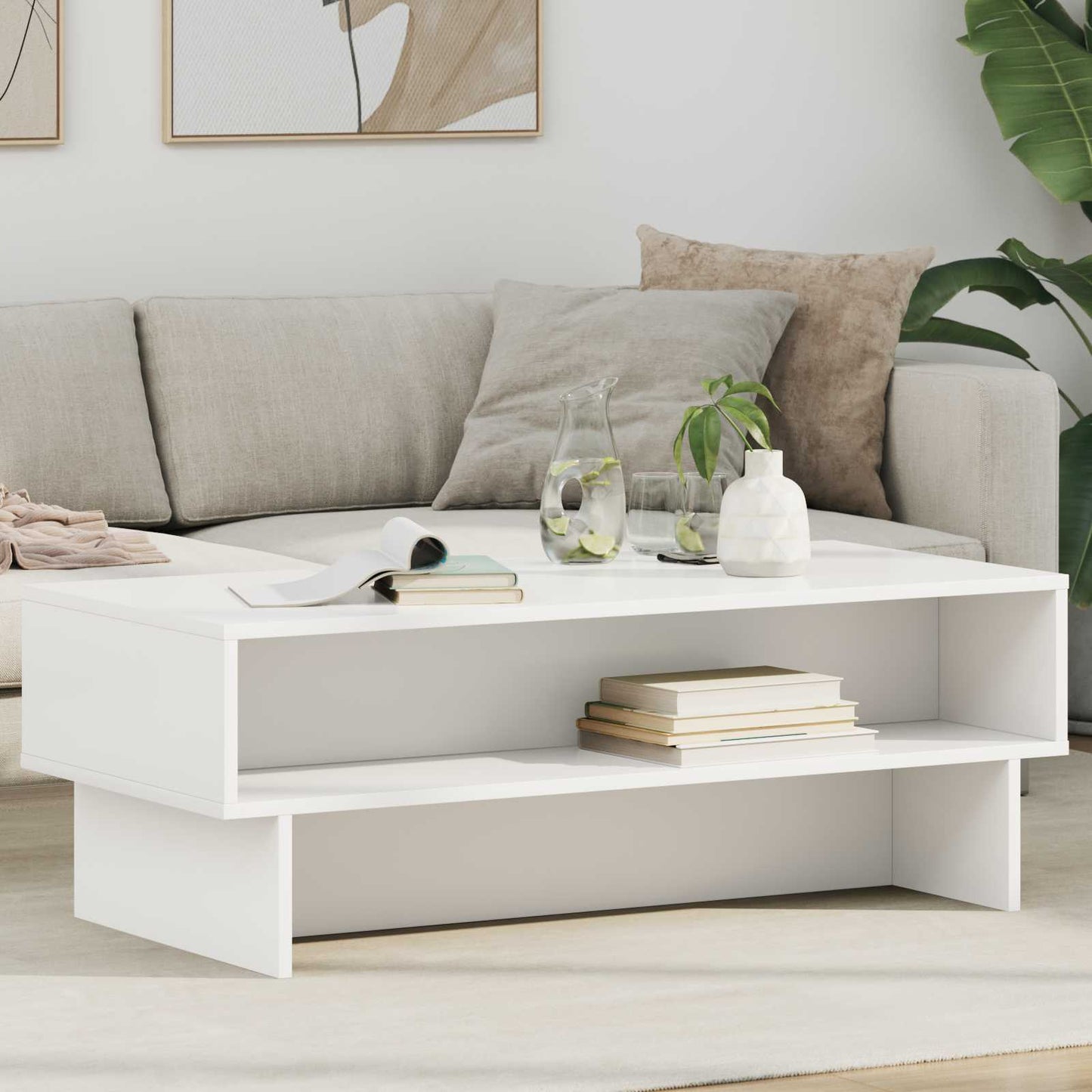 vidaXL Couchtisch Weiß 100 x 46 x 35 cm Holzwerkstoff