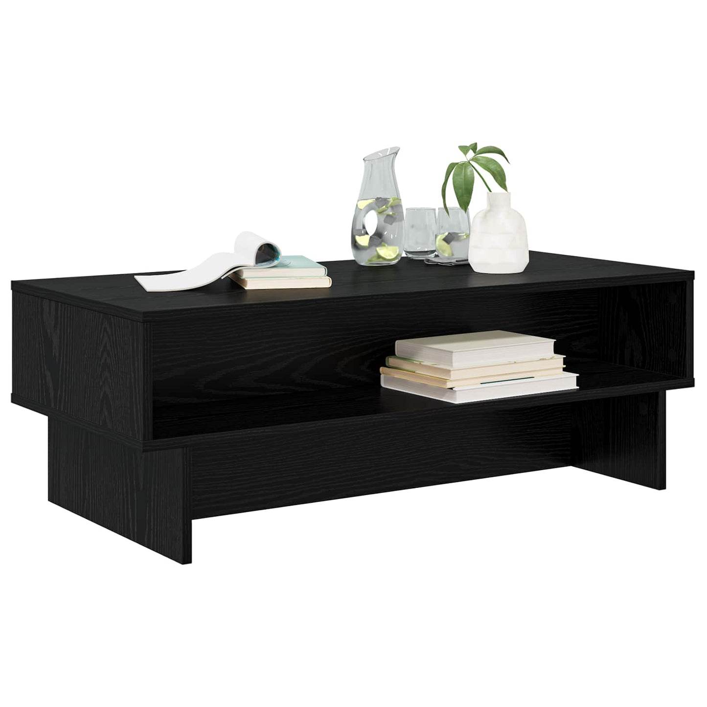 Couchtisch Schwarz Eichen-Optik 100 x 46 x 35 cm Holzwerkstoff