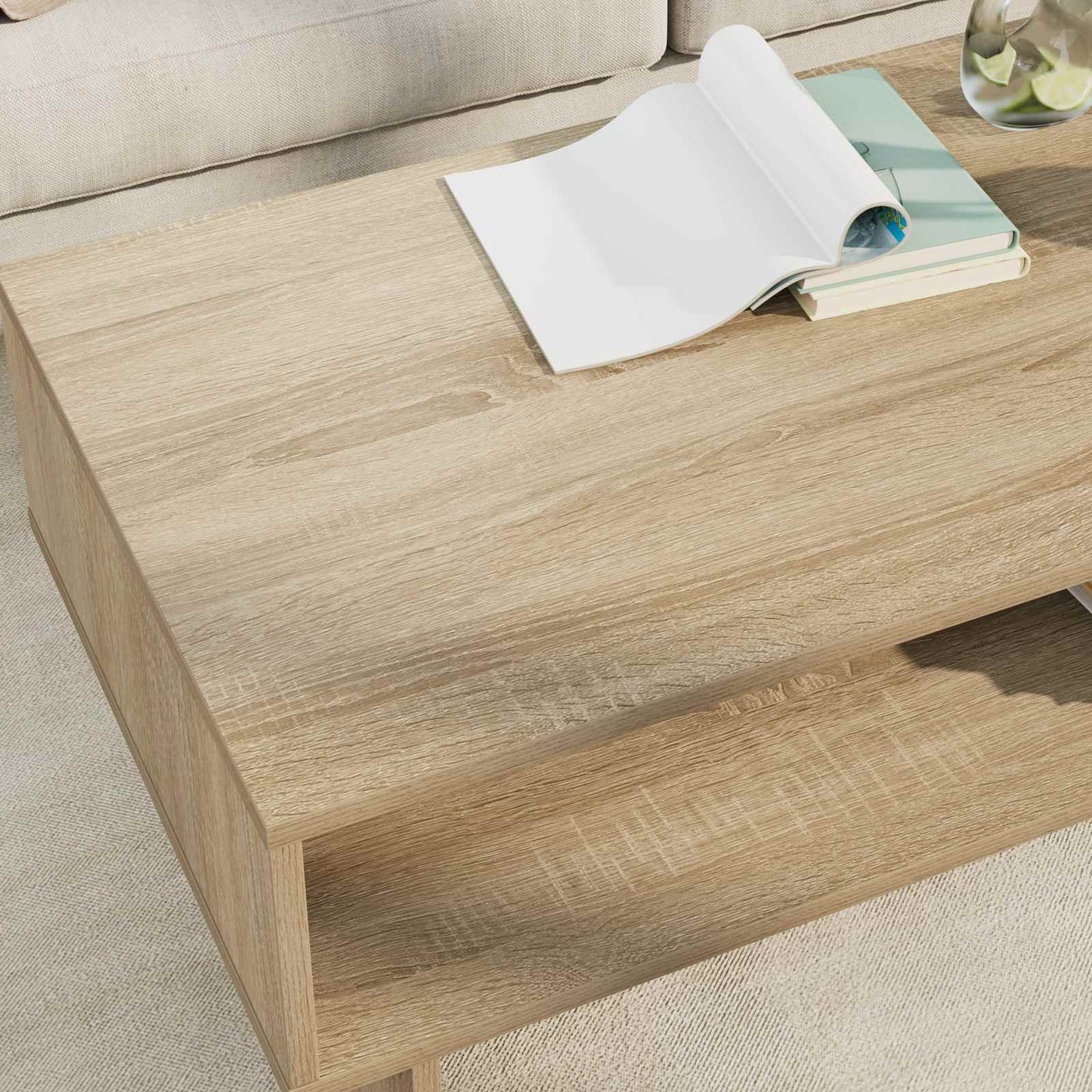 vidaXL Couchtisch Sonoma-Eiche 100 x 46 x 35 cm Holzwerkstoff