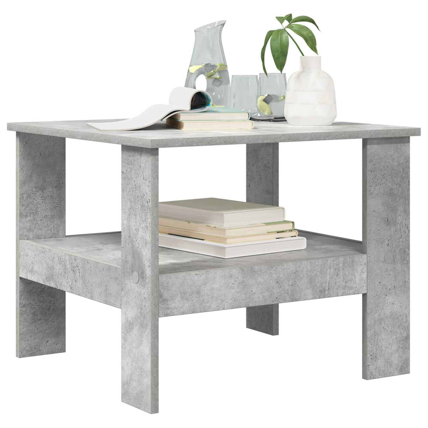vidaXL Couchtisch Beton Grau 57 x 55 x 45 cm Holzwerkstoff