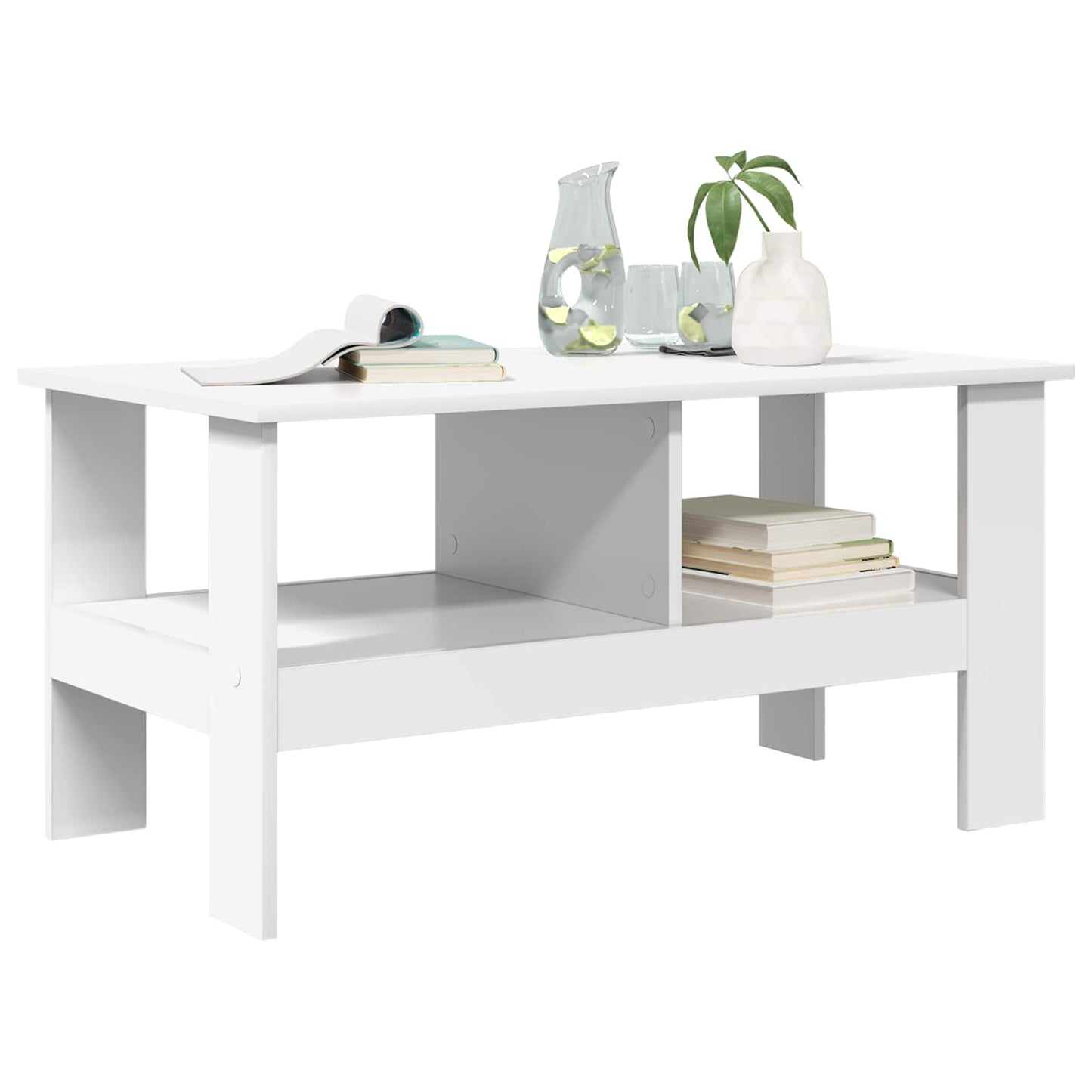 vidaXL Couchtisch Weiß 90 x 50 x 45 cm Holzwerkstoff