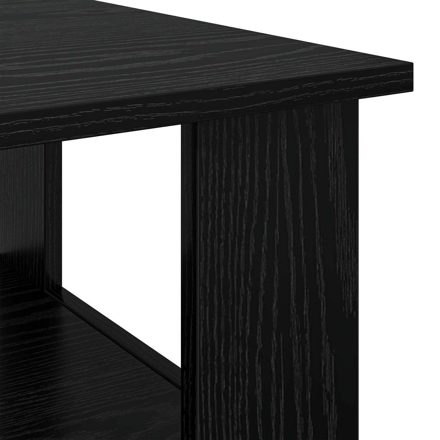 Couchtisch Schwarz Eichen-Optik 90 x 50 x 45 cm Holzwerkstoff