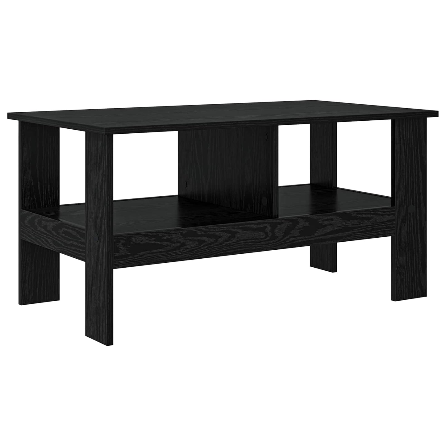 Couchtisch Schwarz Eichen-Optik 90 x 50 x 45 cm Holzwerkstoff