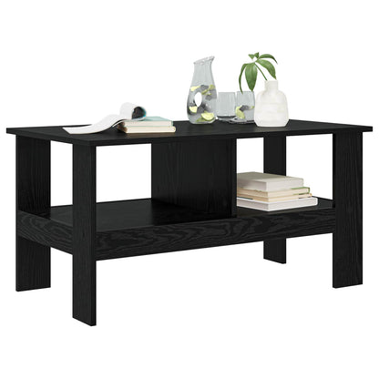 Couchtisch Schwarz Eichen-Optik 90 x 50 x 45 cm Holzwerkstoff