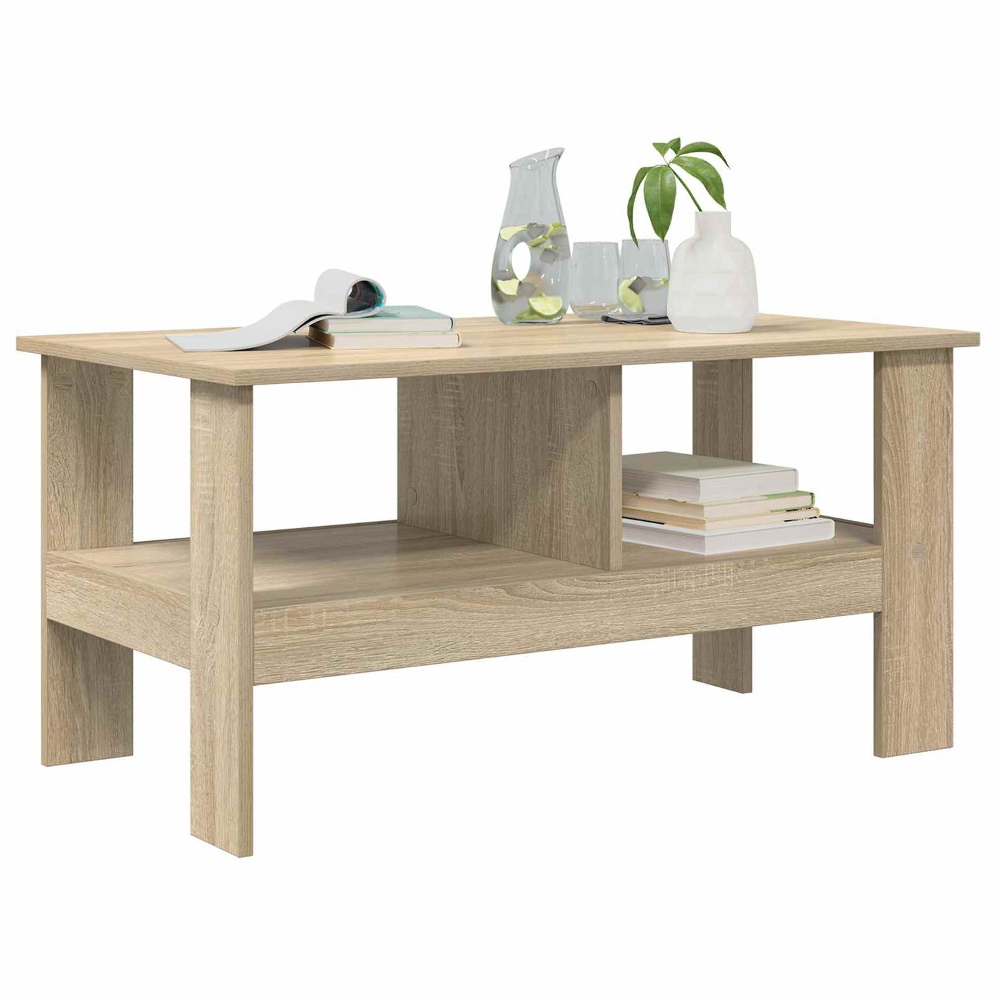 vidaXL Couchtisch Sonoma-Eiche 90 x 50 x 45 cm Holzwerkstoff