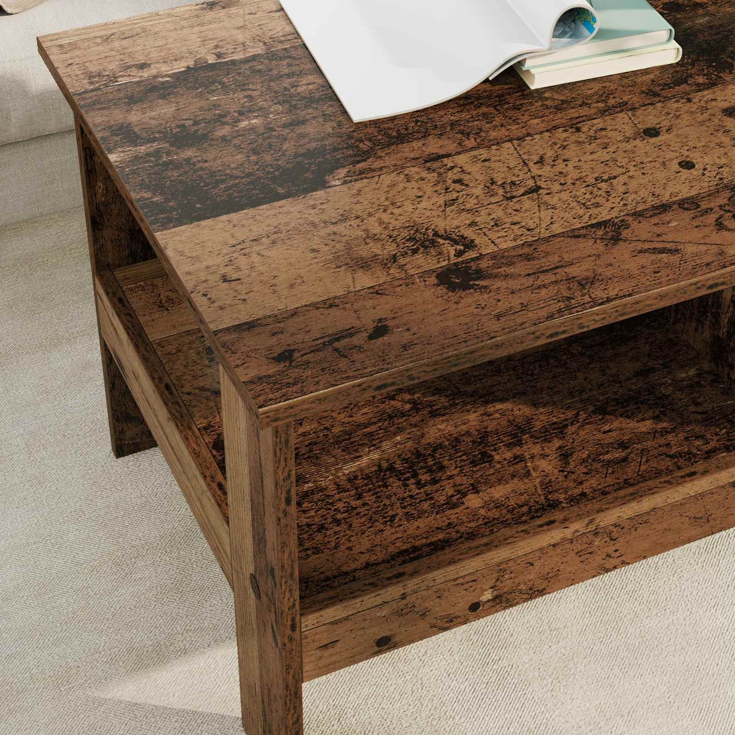 Couchtisch Altholz 90 x 50 x 45 cm Holzwerkstoff