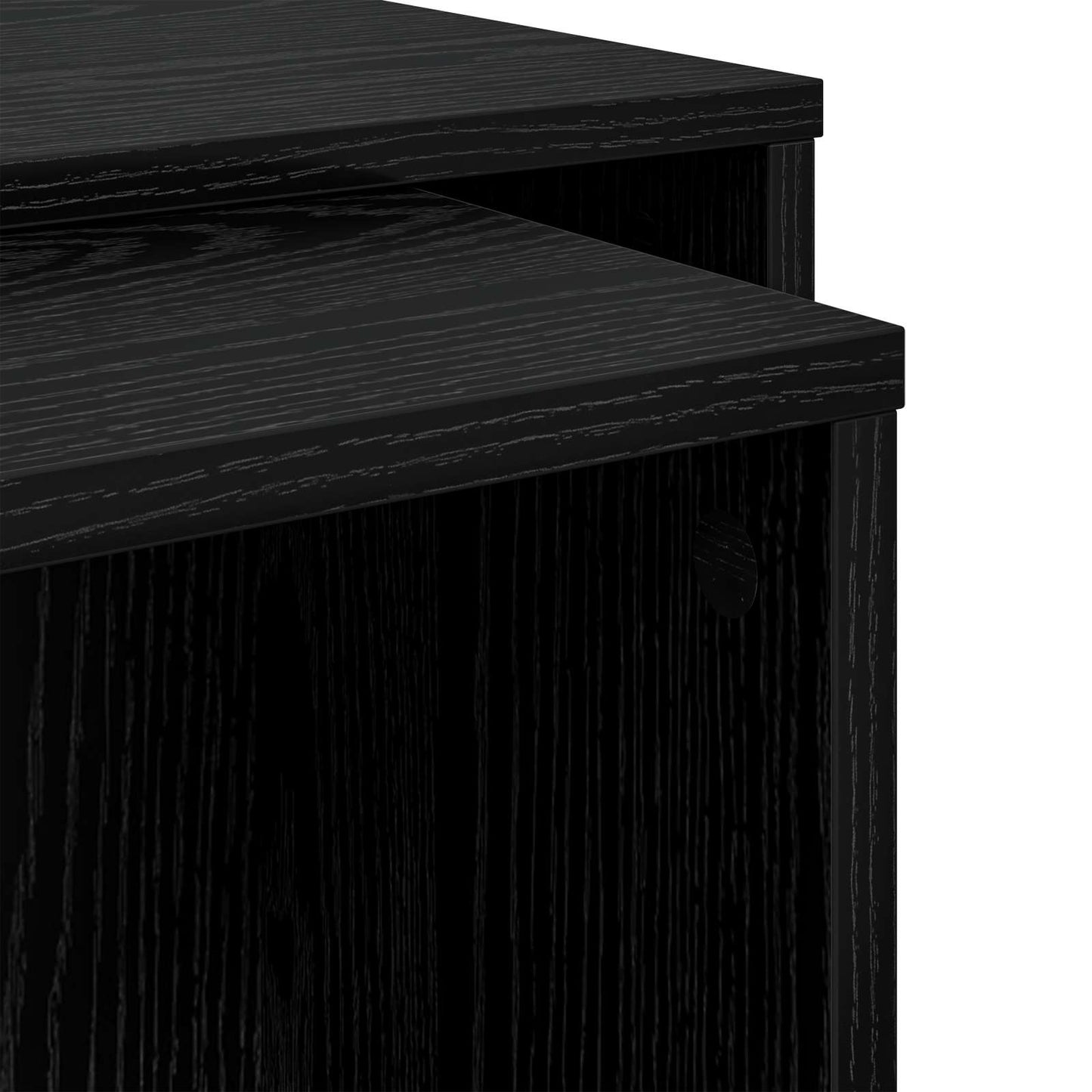 vidaXL Kaffeetisch Set 2 pcs Schwarz Eichen-Optik Holzwerkstoff