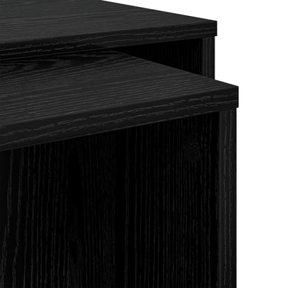 vidaXL Kaffeetisch Set 2 pcs Schwarz Eichen-Optik Holzwerkstoff