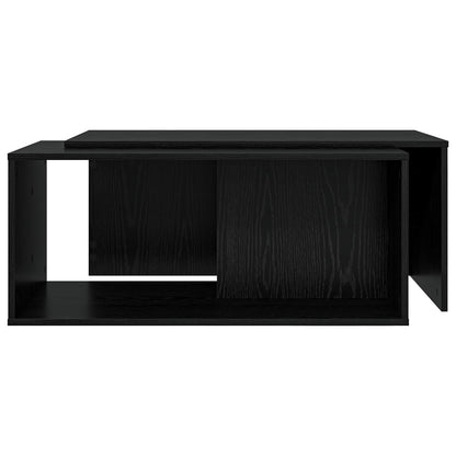 vidaXL Kaffeetisch Set 2 pcs Schwarz Eichen-Optik Holzwerkstoff