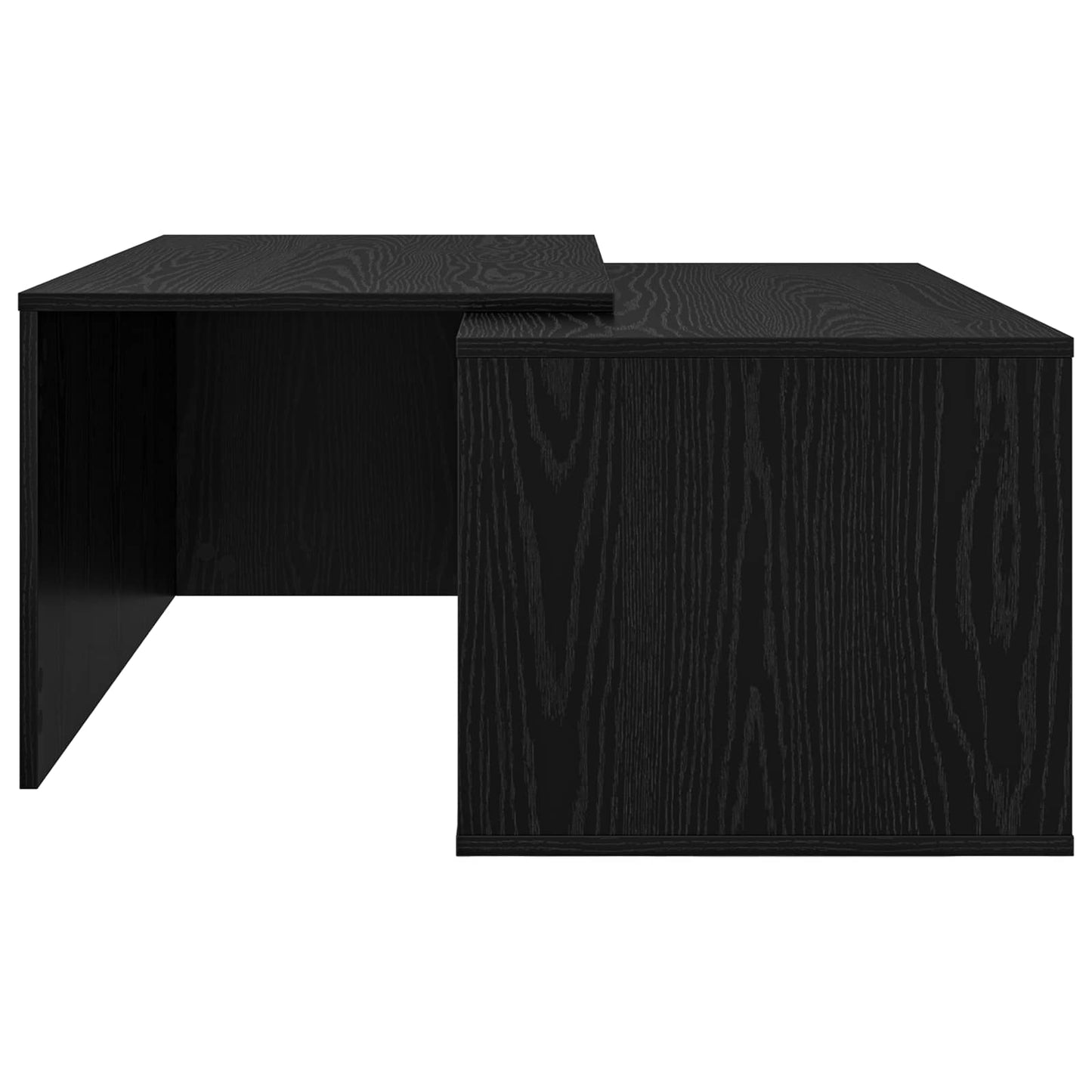 vidaXL Kaffeetisch Set 2 pcs Schwarz Eichen-Optik Holzwerkstoff