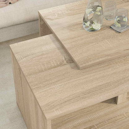 vidaXL Kaffeetisch Set 2 pcs Sonoma-Eiche Holzwerkstoff
