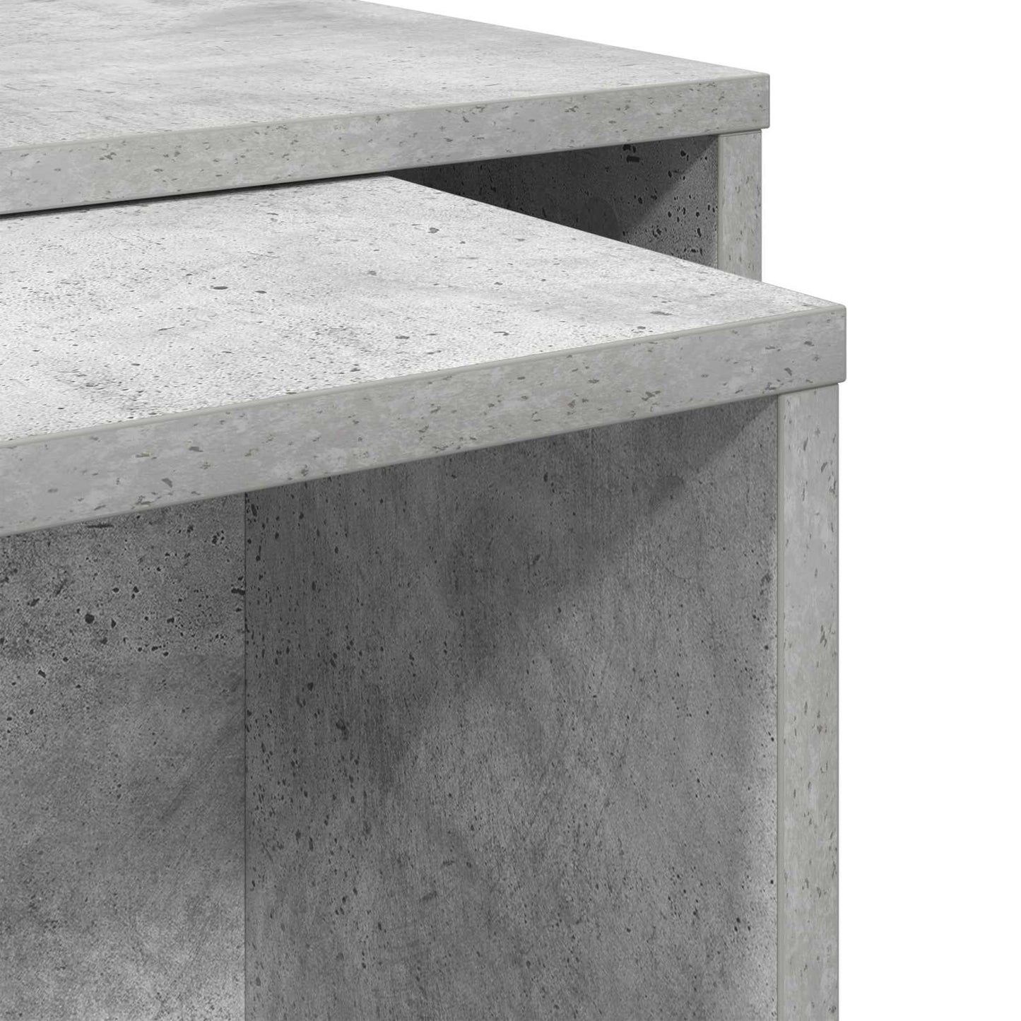 vidaXL Kaffeetisch Set 2 pcs Beton Grau Holzwerkstoff