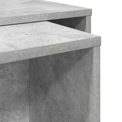 vidaXL Kaffeetisch Set 2 pcs Beton Grau Holzwerkstoff