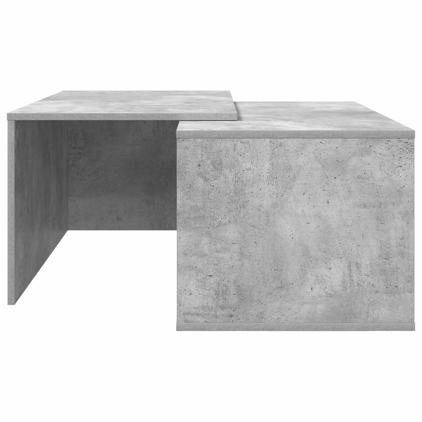 vidaXL Kaffeetisch Set 2 pcs Beton Grau Holzwerkstoff