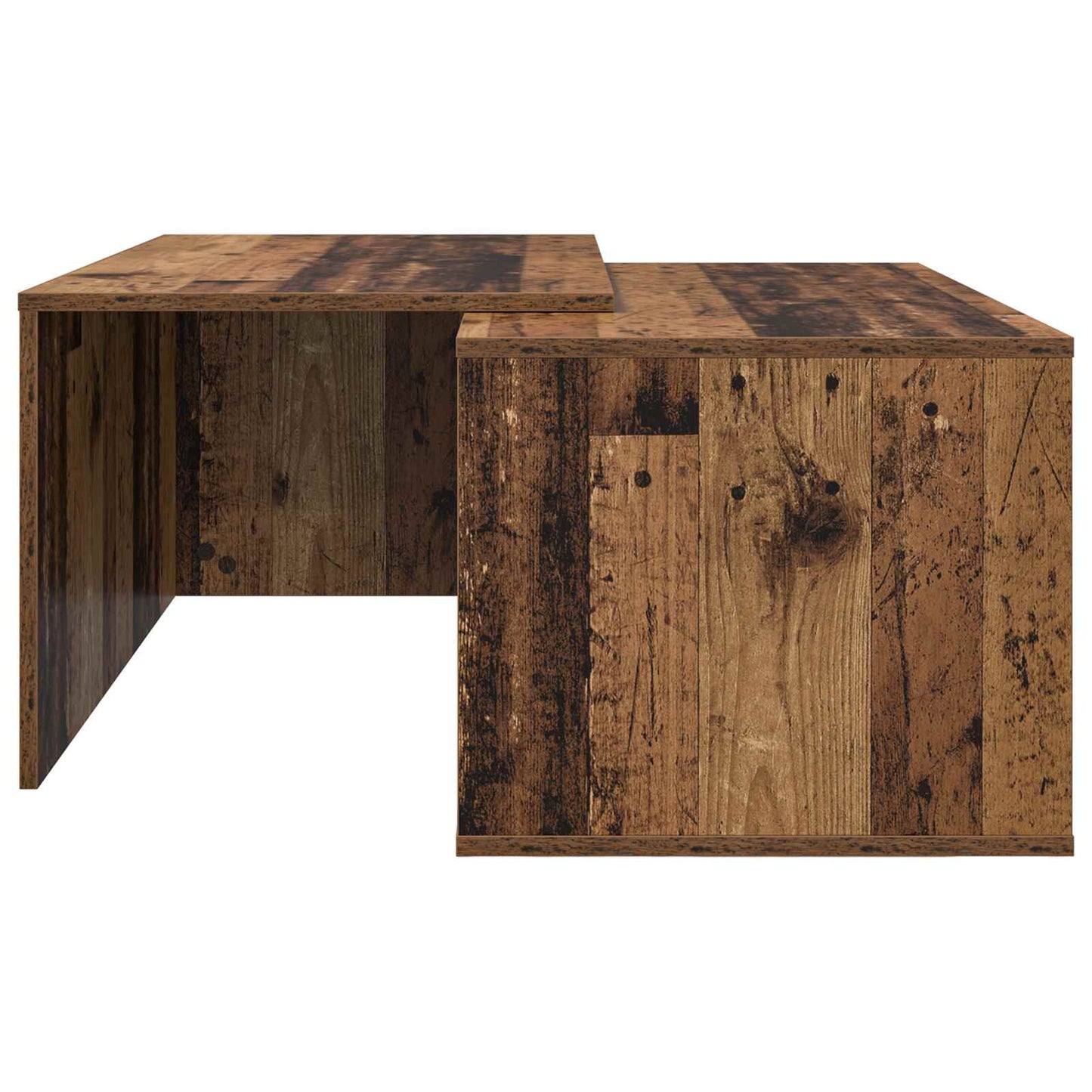 vidaXL Kaffeetisch Set 2 pcs Altholz Holzwerkstoff