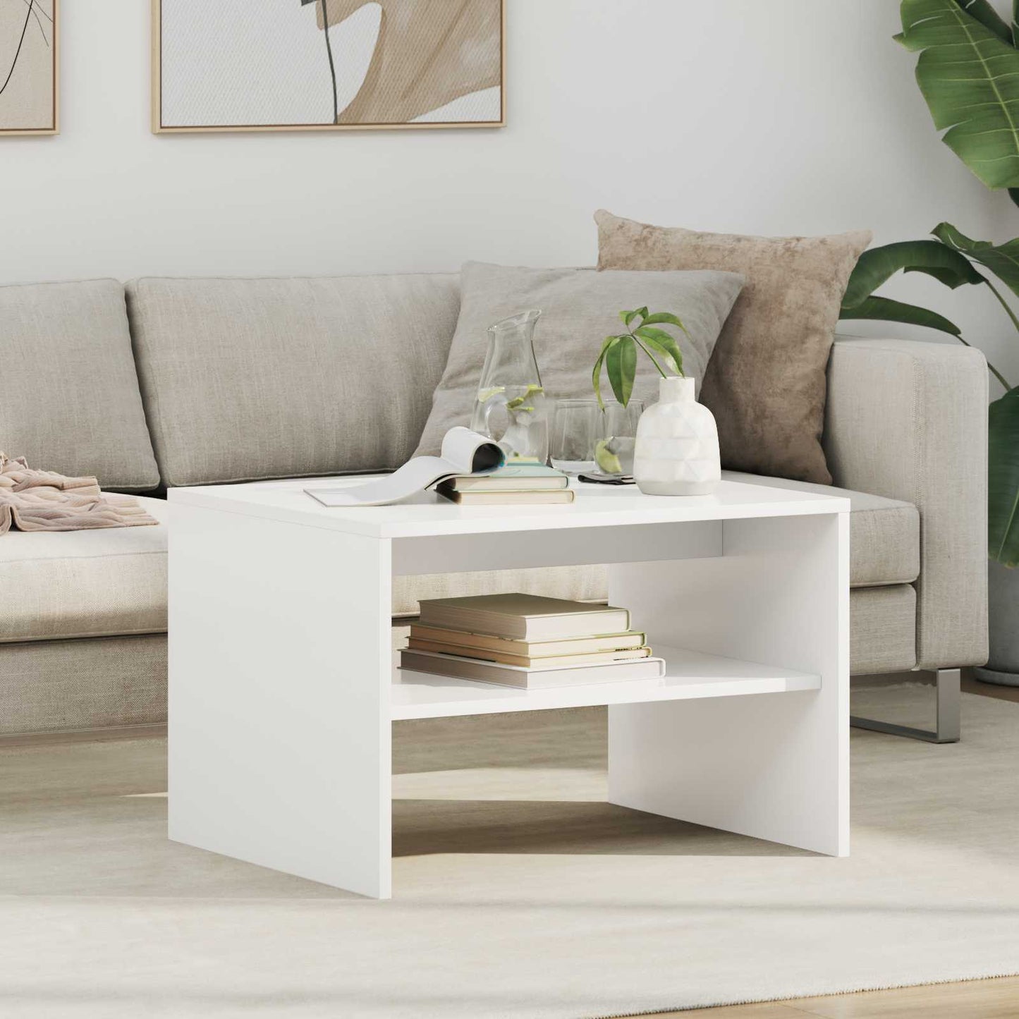vidaXL Couchtisch Weiß 60 x 50 x 40 cm Holzwerkstoff