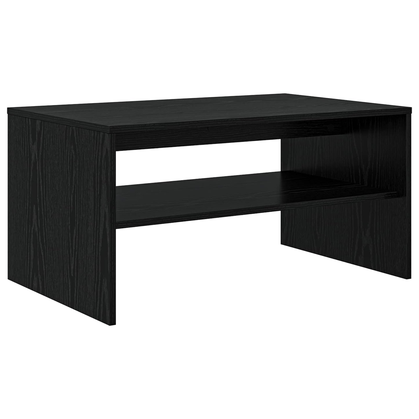 Couchtisch Schwarz Eichen-Optik 80 x 50 x 40 cm Holzwerkstoff
